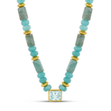 Seafoam Aqua Stone Necklace