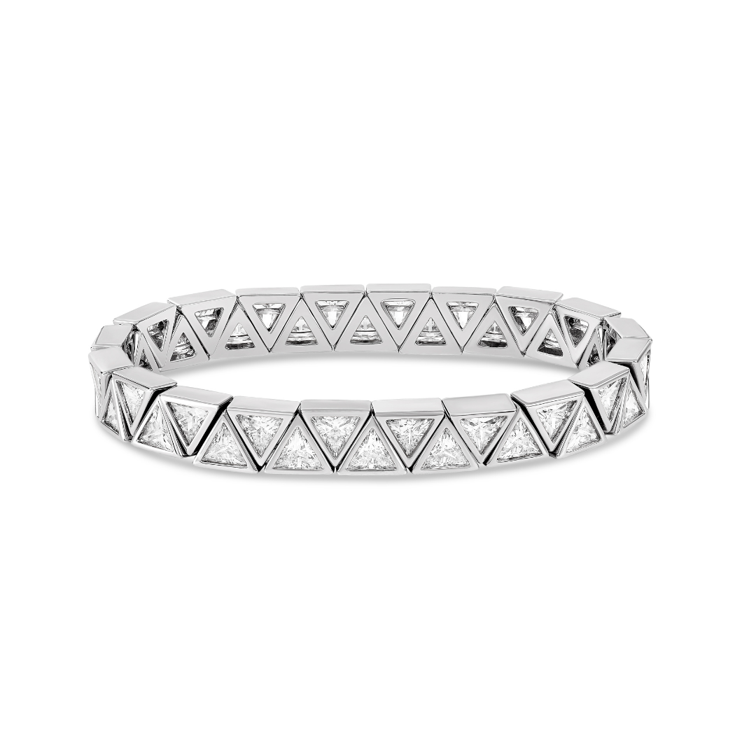 All Diamond Triangle Stretchy Bracelet