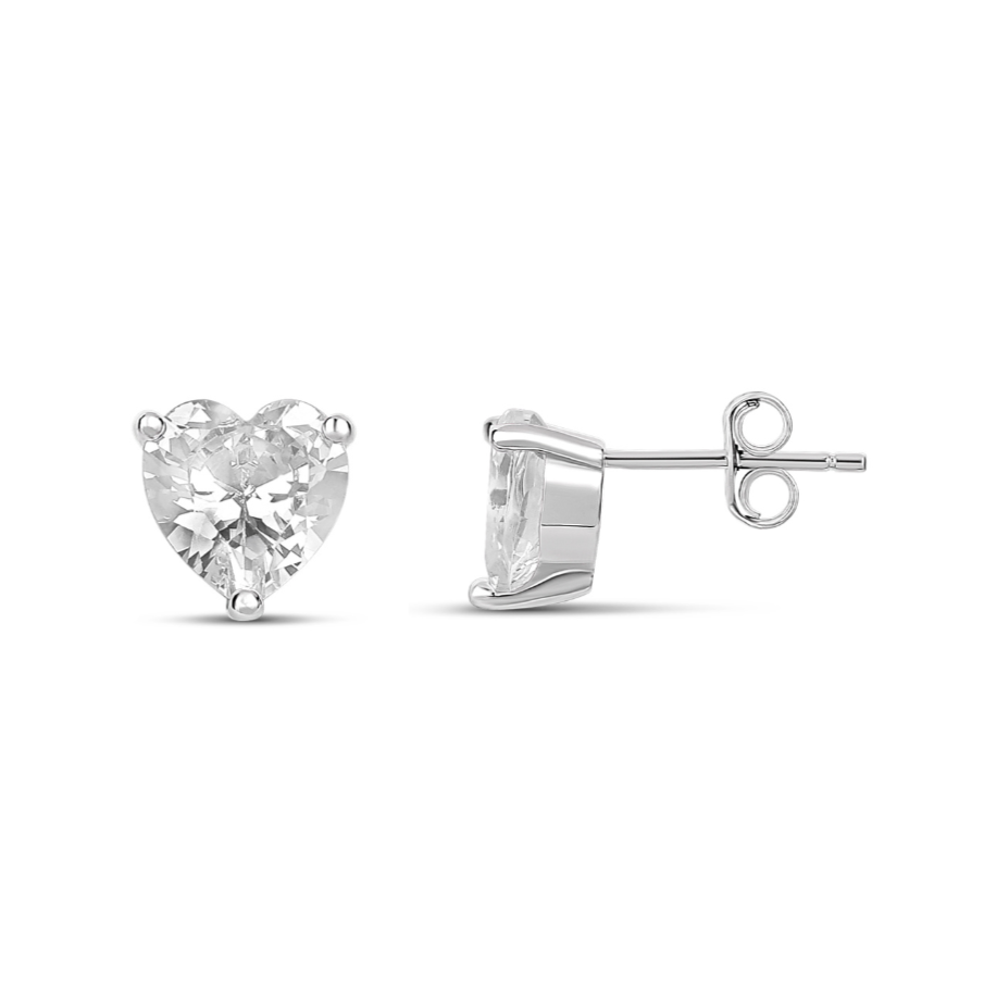 Heart Diamond Studs