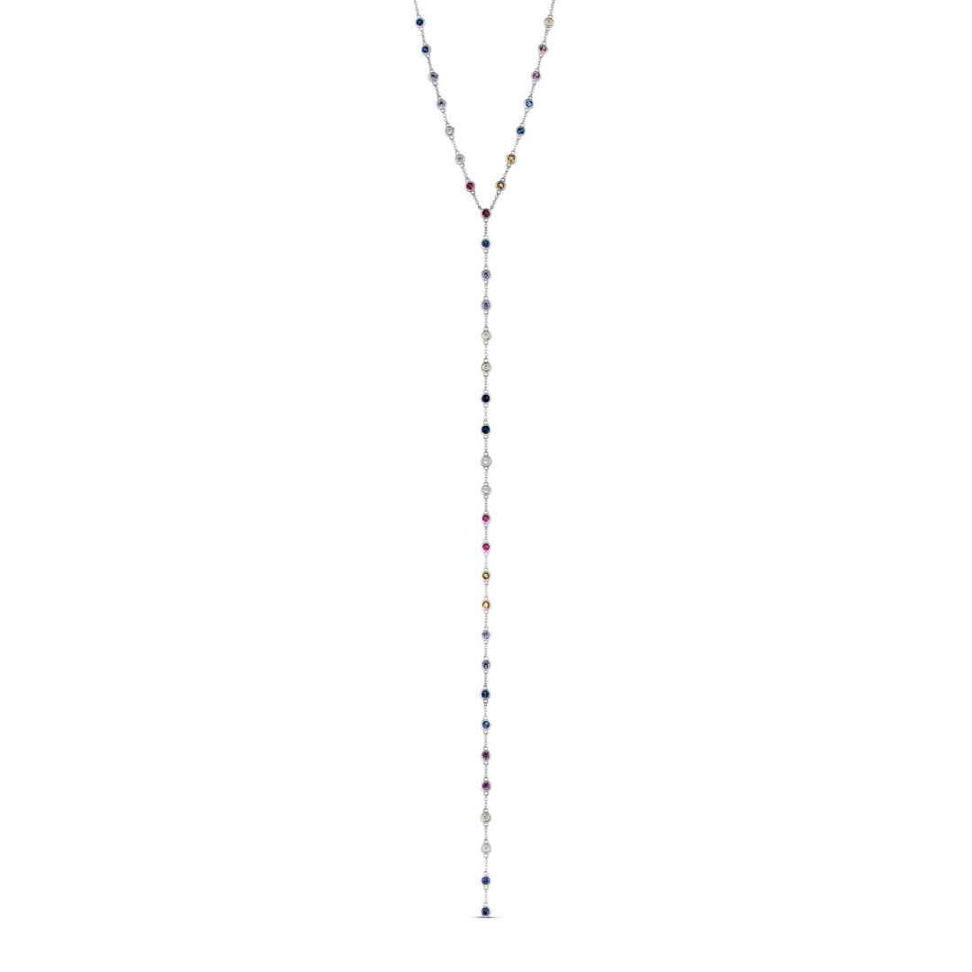 Rainbow Bezel Lariat