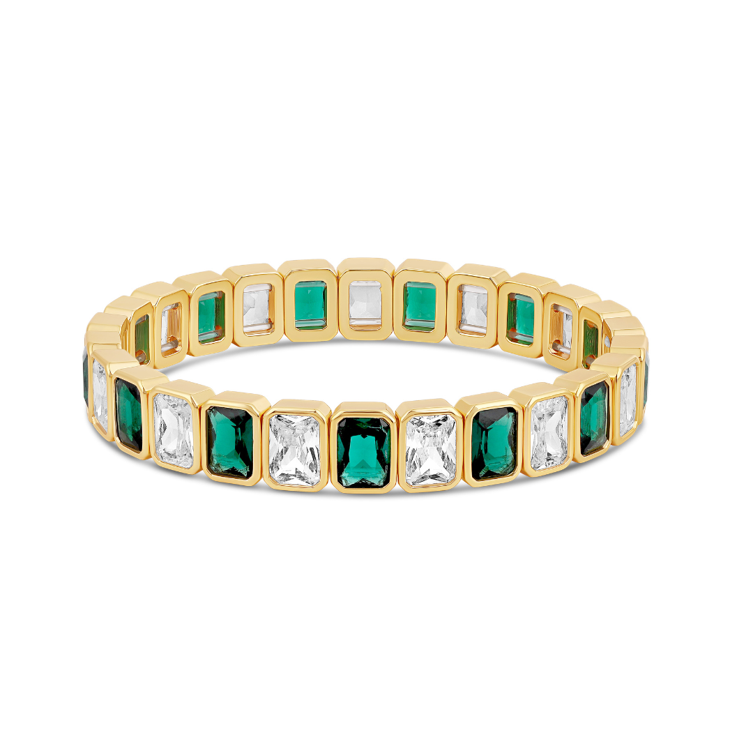 Emerald Shape Stretchy Bracelet