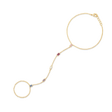Rainbow Baguette Hand Chain