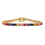 Rainbow Oval Tennis Bracelet