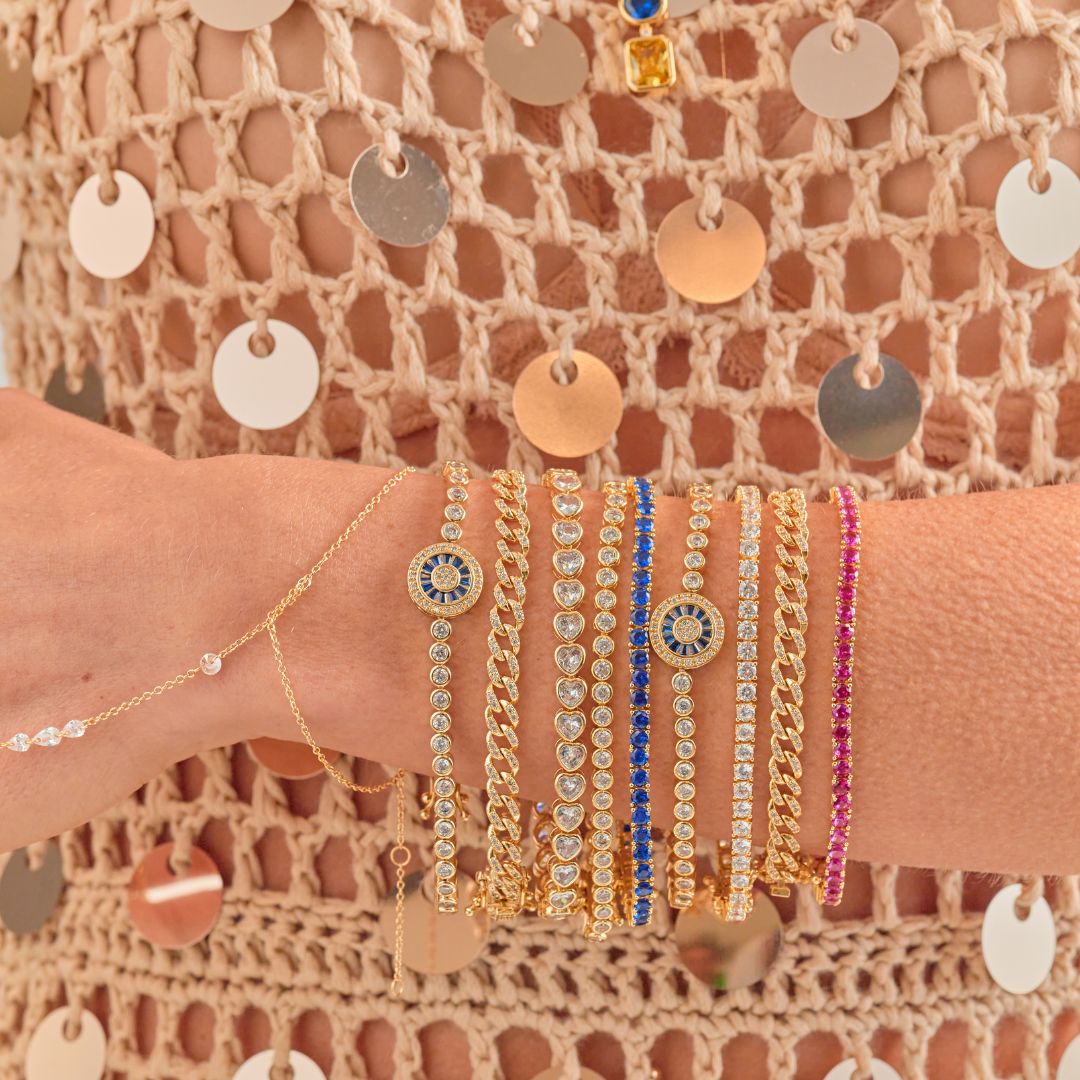 Bezel Heart Tennis Bracelet – JTG Jewelry