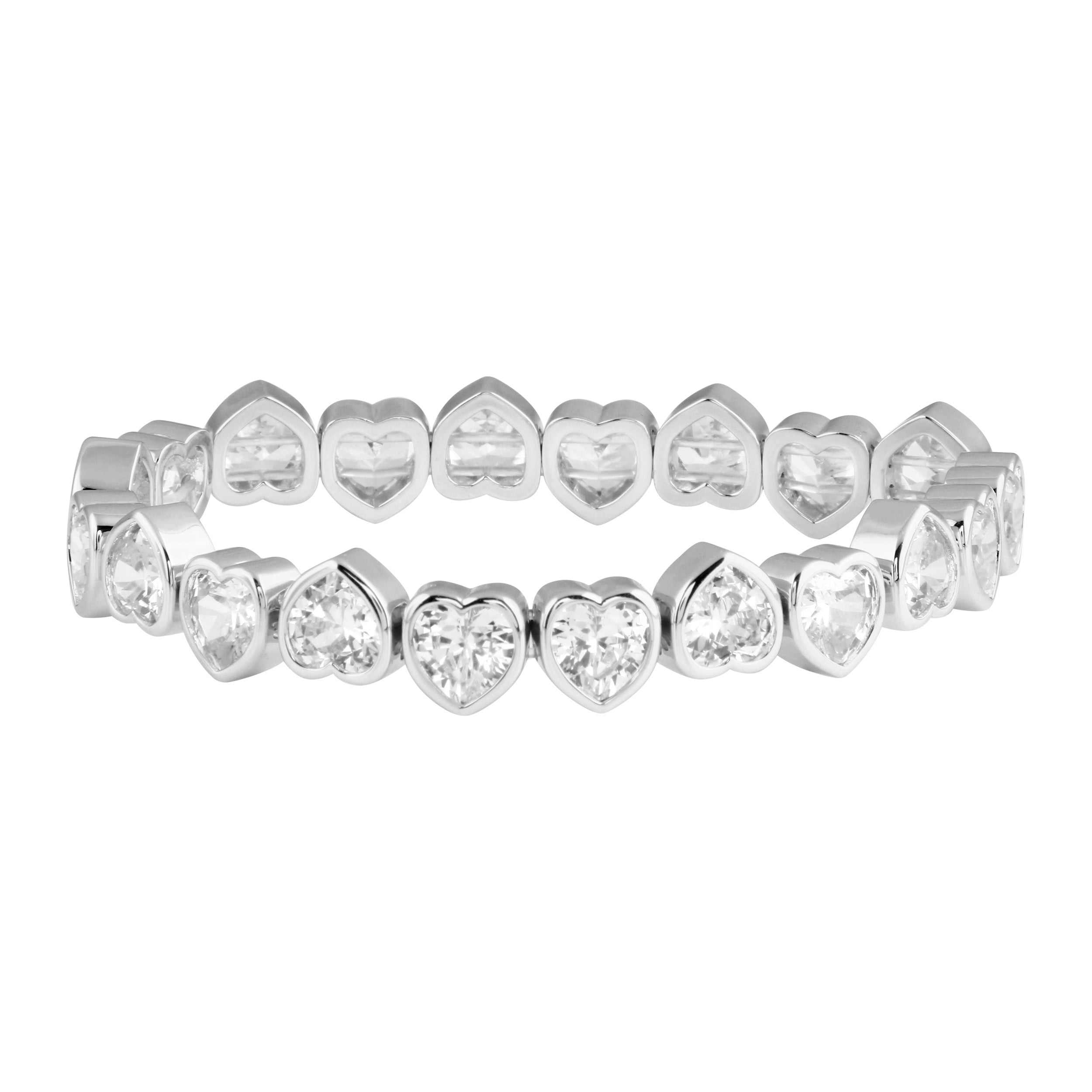 Stretchy Bezel Heart Bracelet – JTG Jewelry