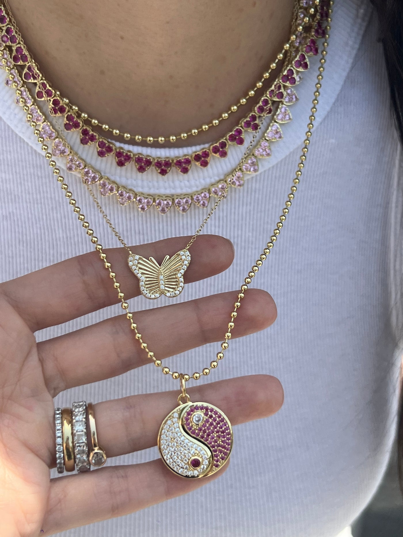 Fluted Butterfly Necklace