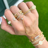 Open Double Pear Ring