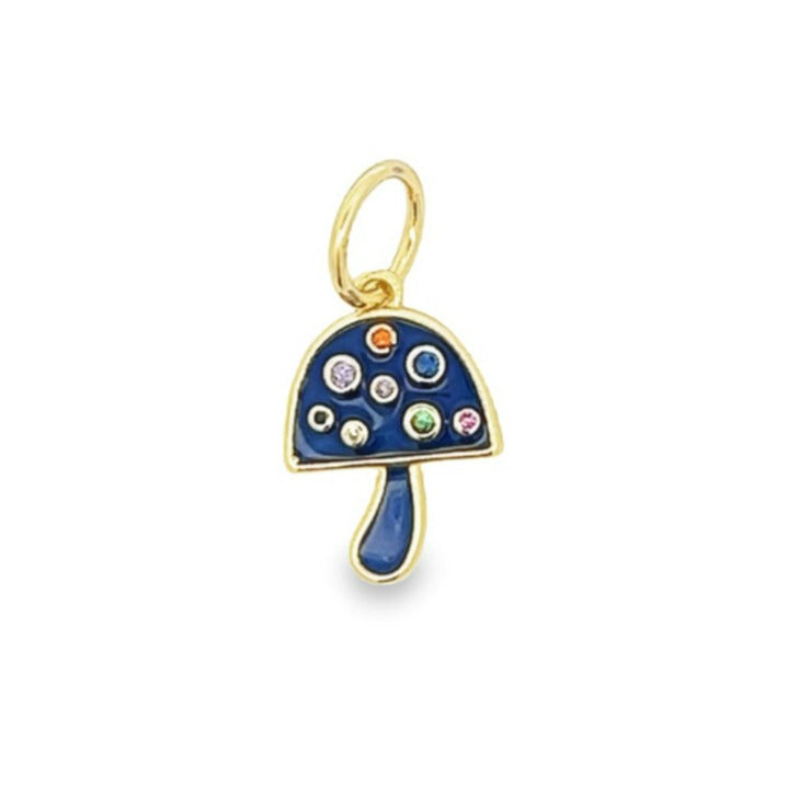 Mini Enamel Mushroom Charm