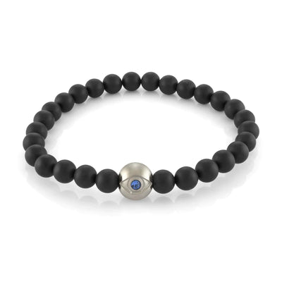 Onyx Beads & Evil Eye Bracelet