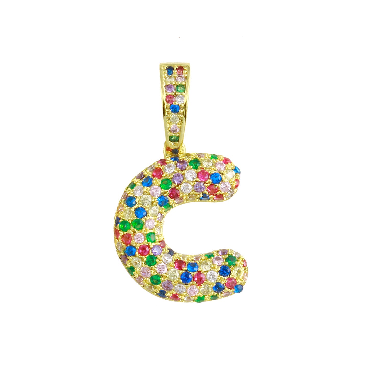 Rainbow Bubble Initial Charm