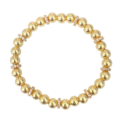 Rondelle Gold Ball Bracelets