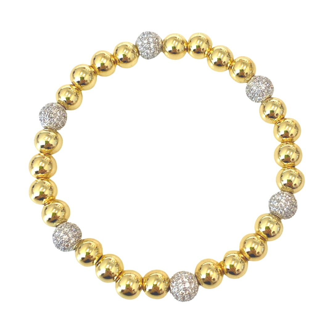 Zhixi True 18k Gold Bracelet Au750 Small Gold Ball 2-4mm Bracelet Women's  Boutique Jewelry Party Gift - Bracelets - AliExpress