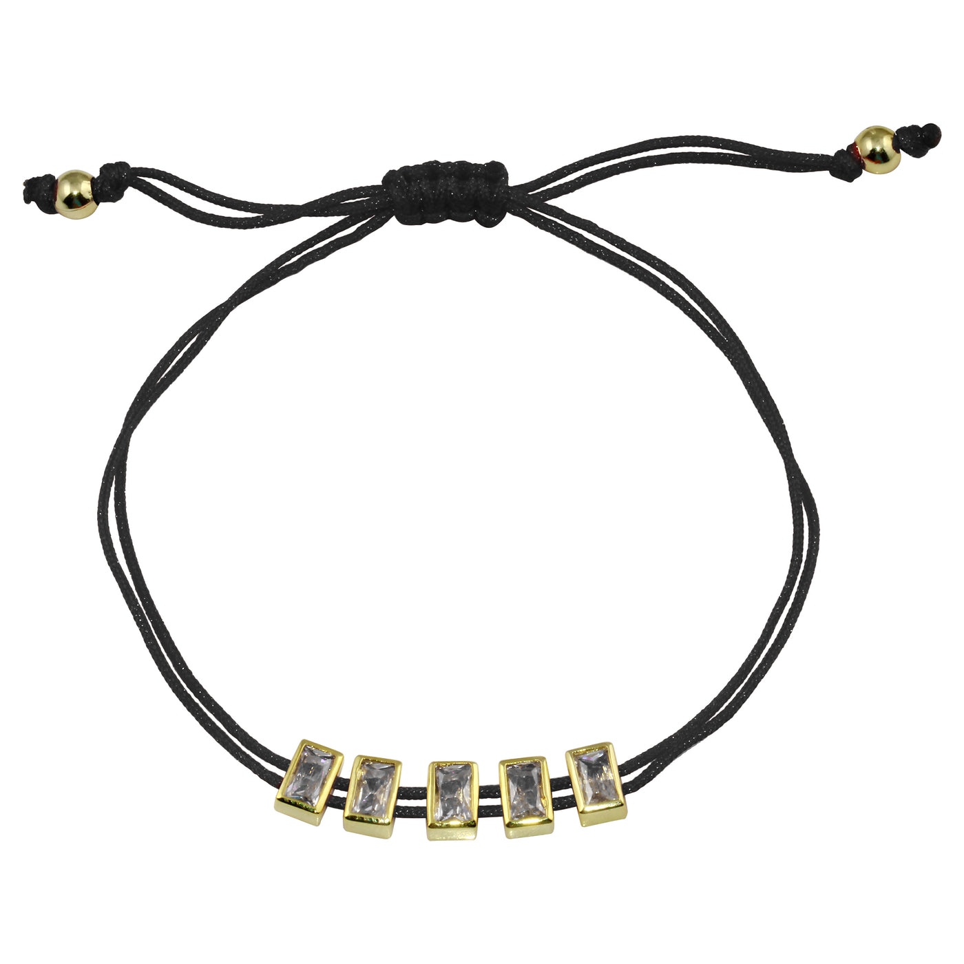 Emerald Bezel String Bracelet
