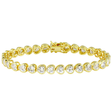 Bezel Heart Tennis Bracelet – JTG Jewelry