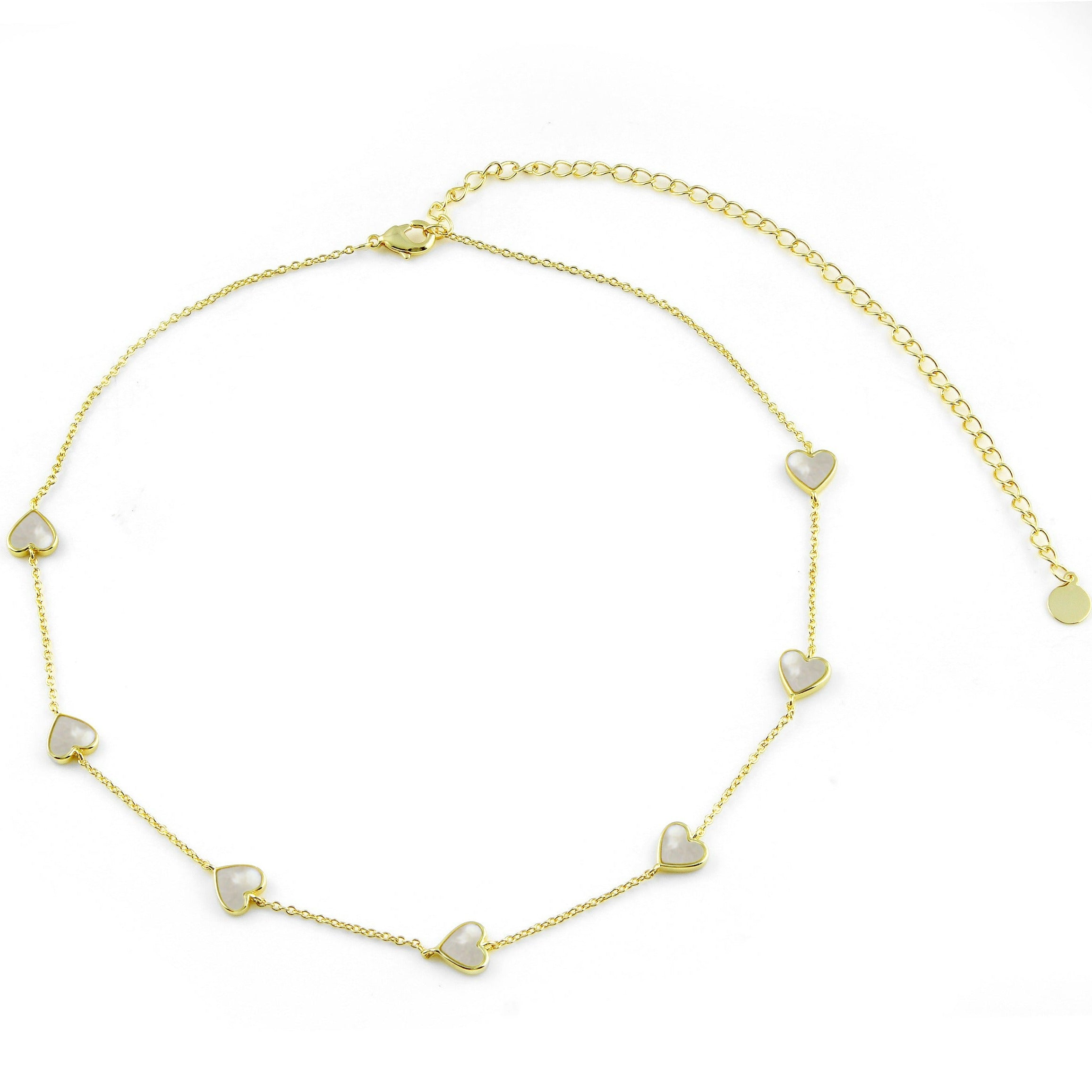 ネックレス・ペンダント J.GRACELET Multi Heart Necklace ( 2 COLOR) Multi Stone Heart Necklace – JTG Jewelry