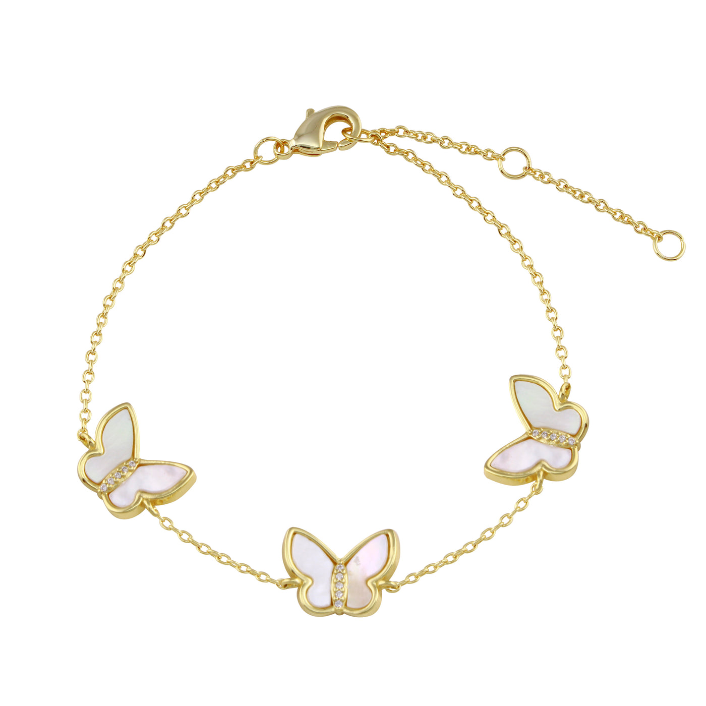 MOP Butterflies Bracelet