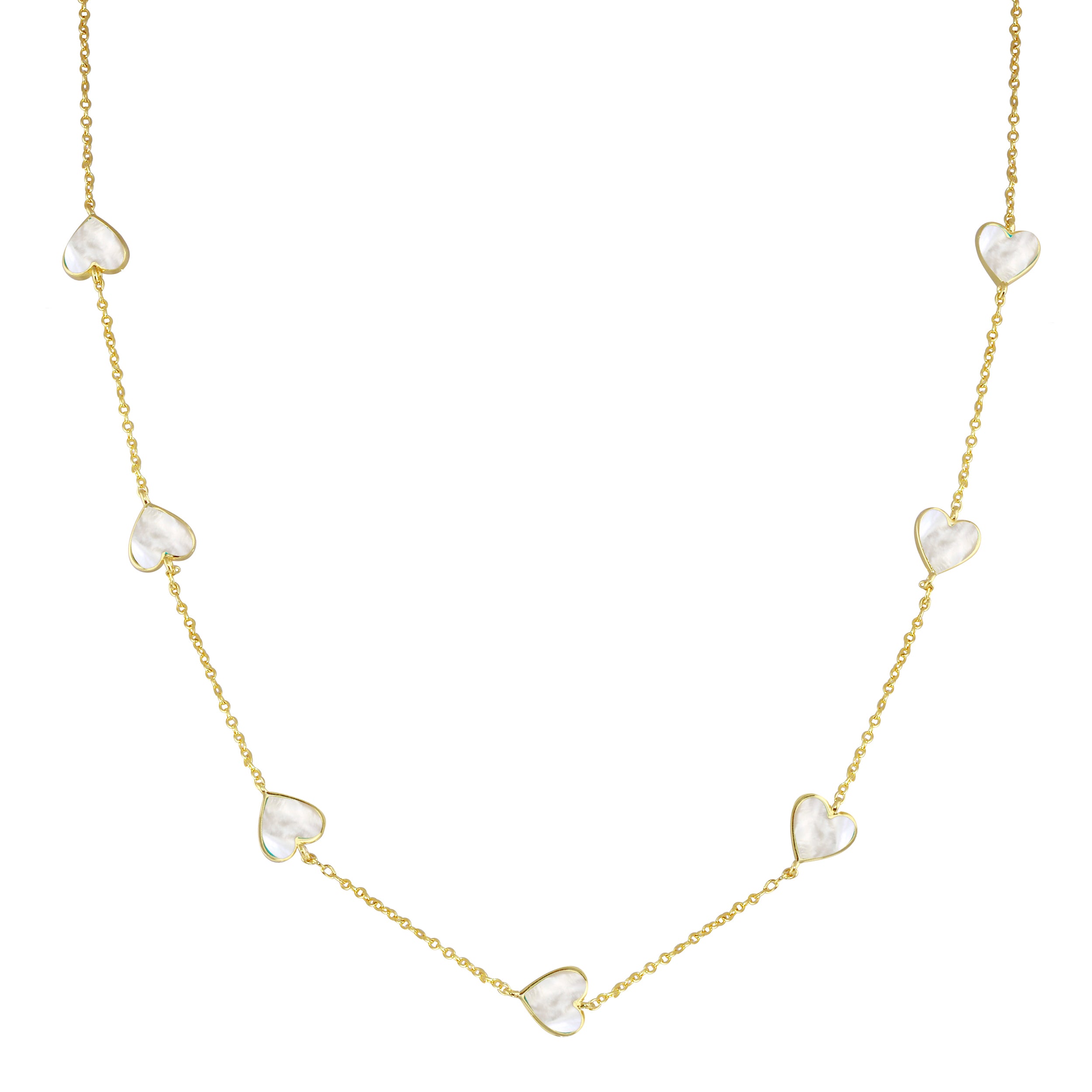 Multi Stone Heart Necklace