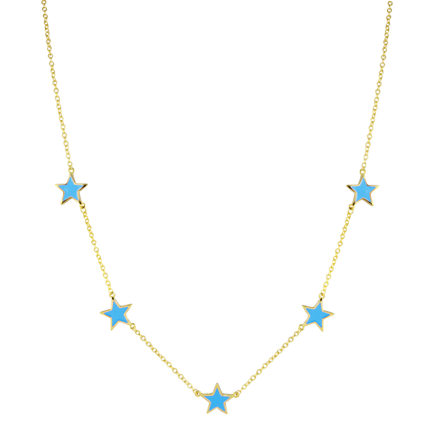 Color Enamel Star Necklace
