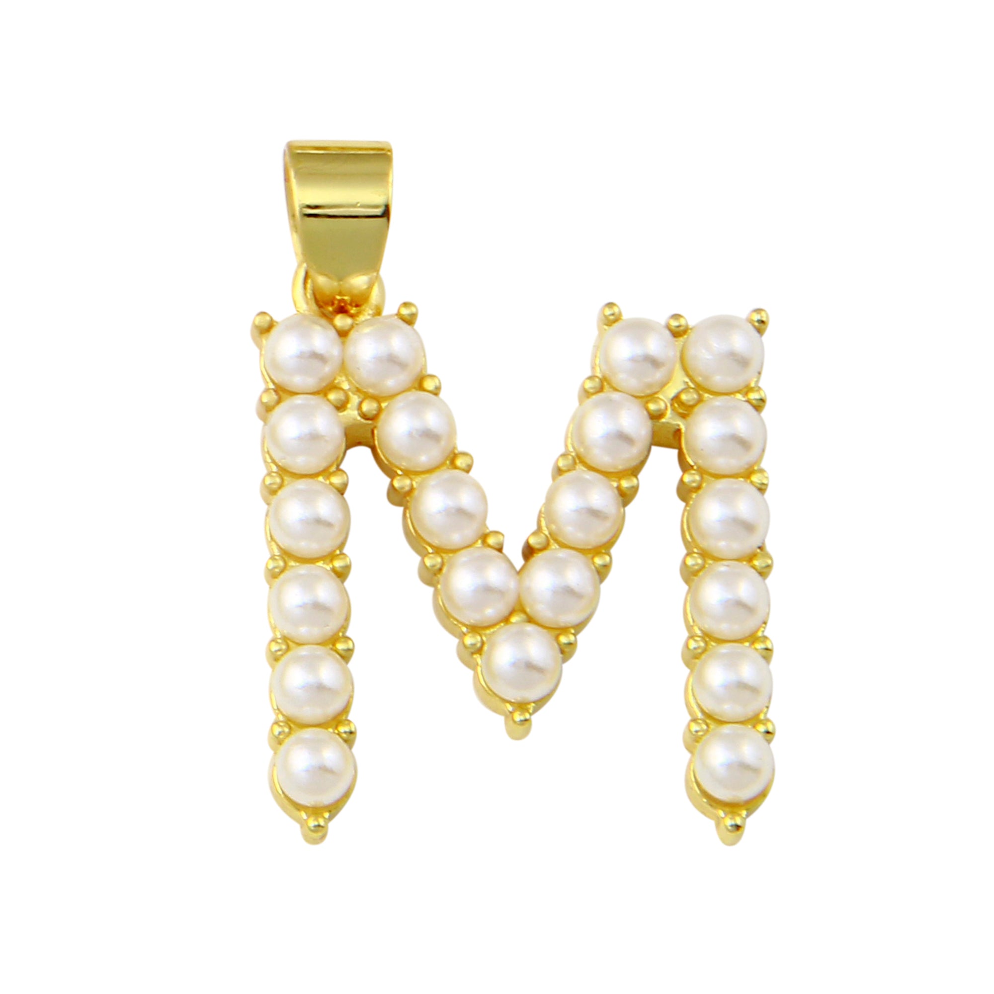 Pearl Initial Charm