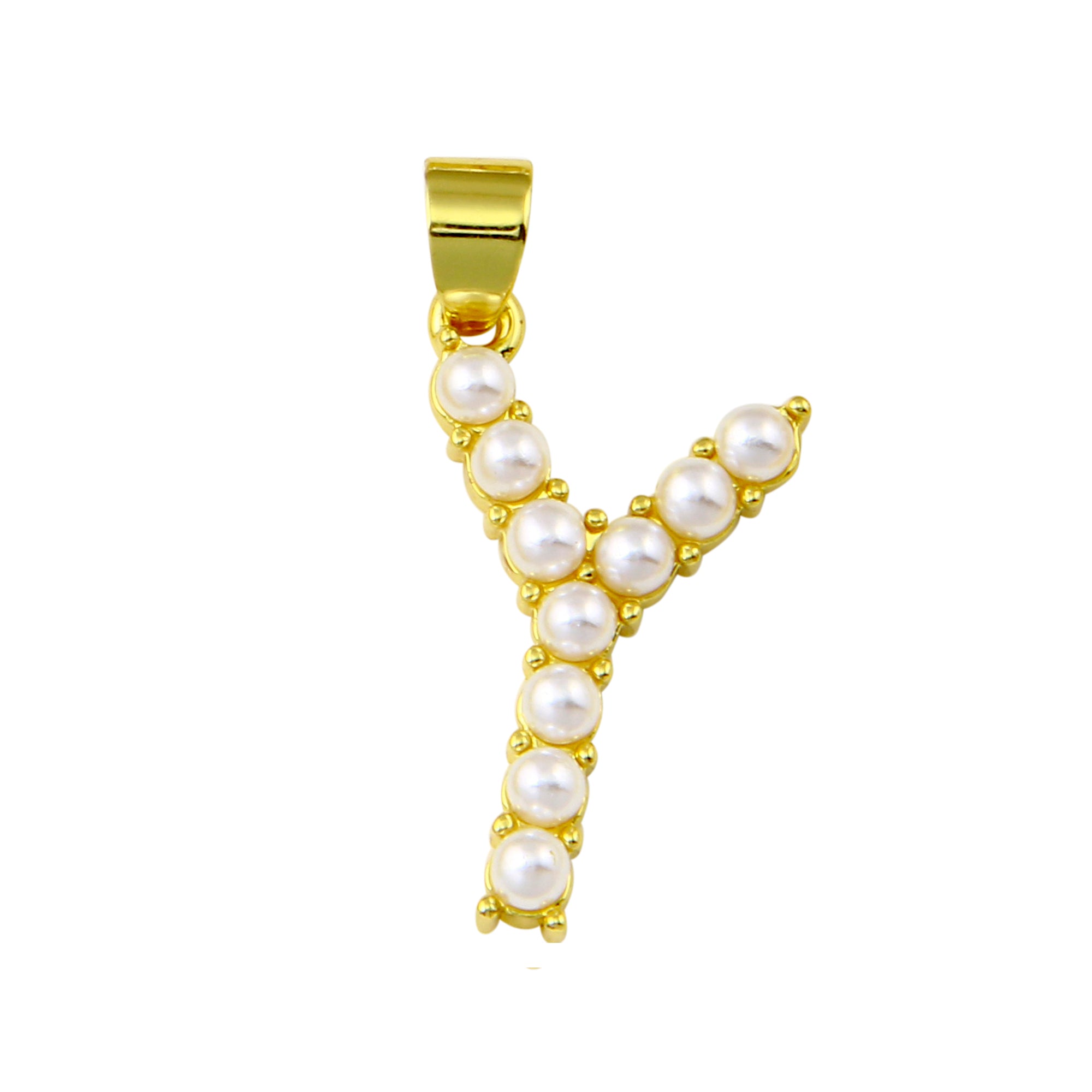 Pearl Initial Charm