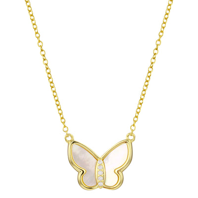 MOP Butterfly Necklace