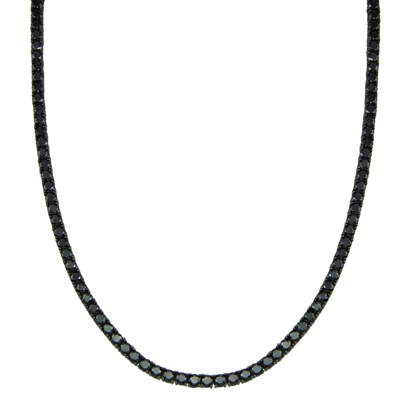Jumbo Black on Black Tennis Necklace (unisex)