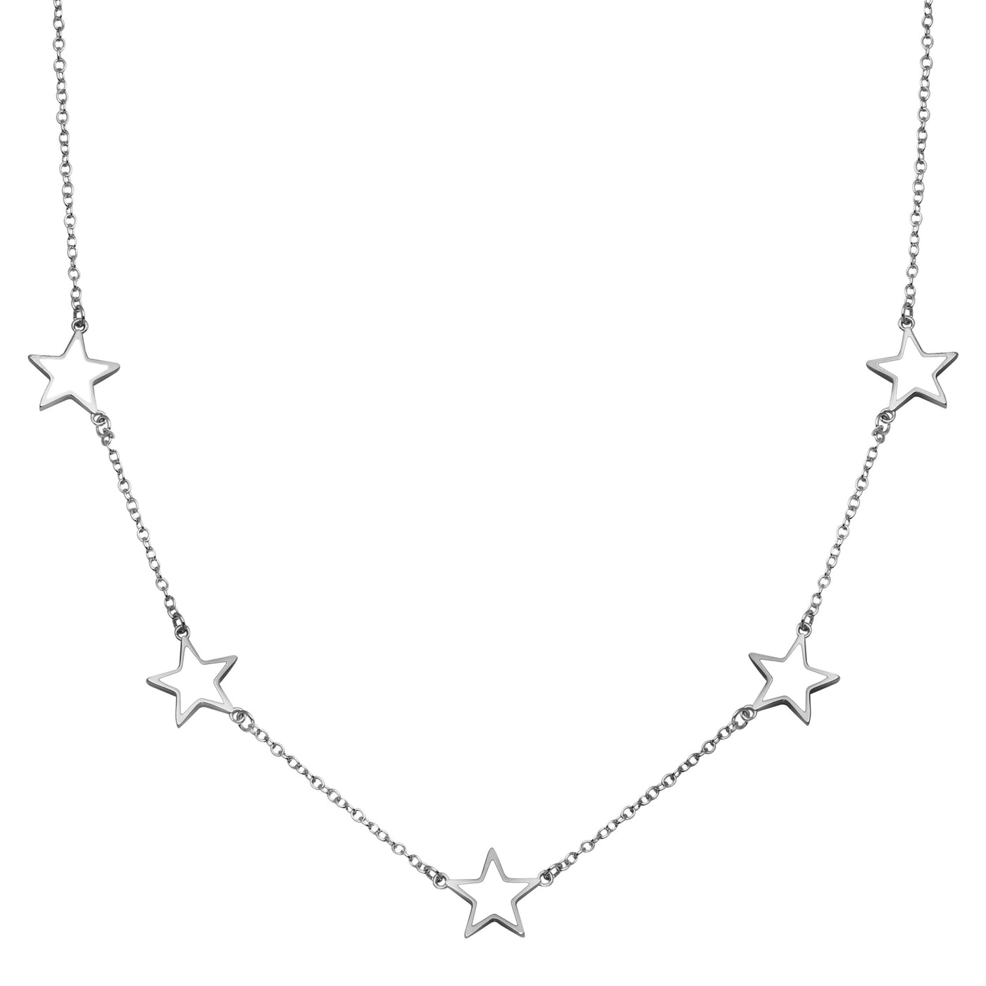 White Star Enamel Necklace
