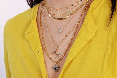 Rainbow Heart Charm Necklace