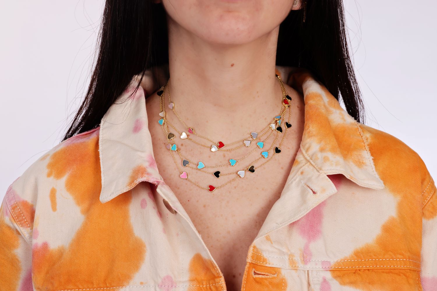 Multi Stone Heart Necklace – JTG Jewelry