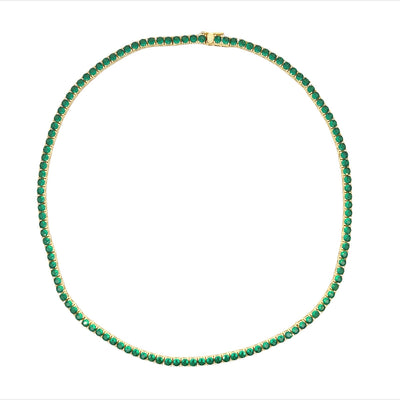 Color Stones Tennis Necklace