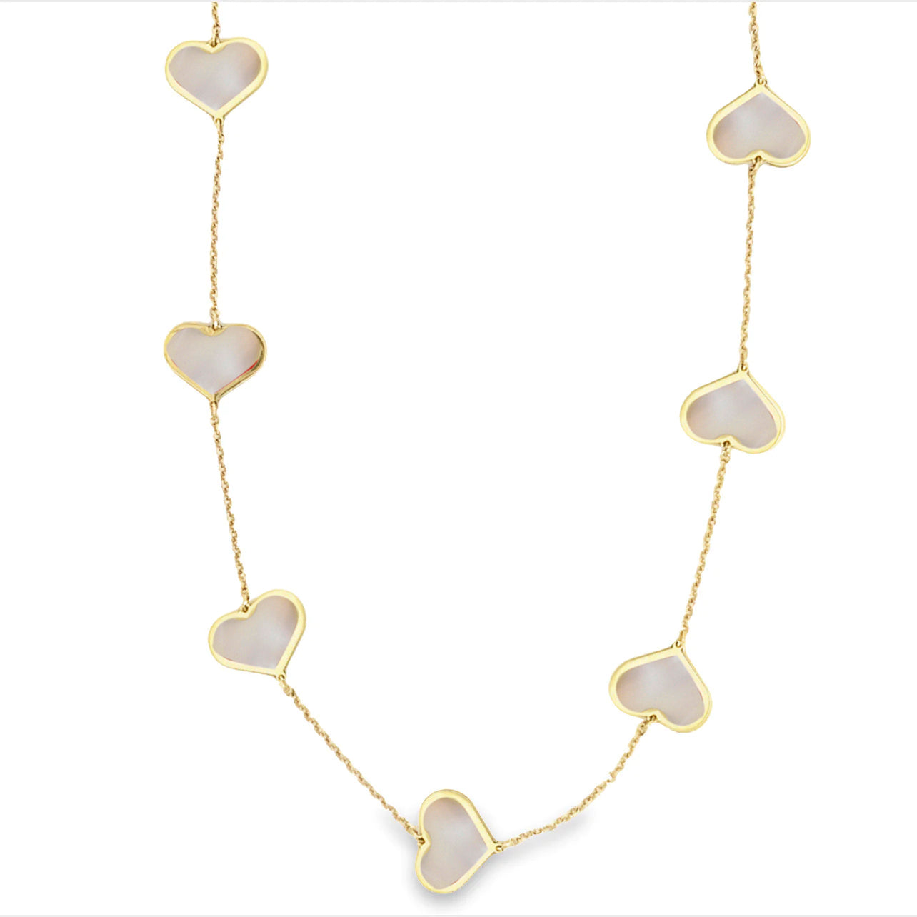 14k Jumbo Heart Color Necklace