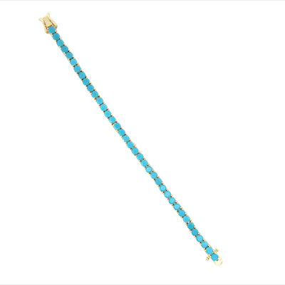 4mm Full Turquoise Tennis Bracelet