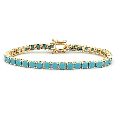 4mm Full Turquoise Tennis Bracelet
