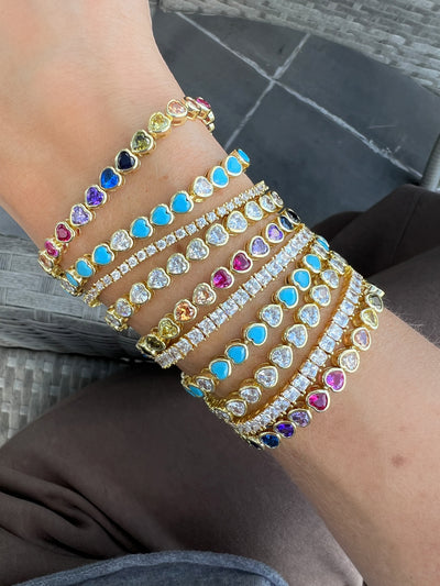 Rainbow online bezel bracelet